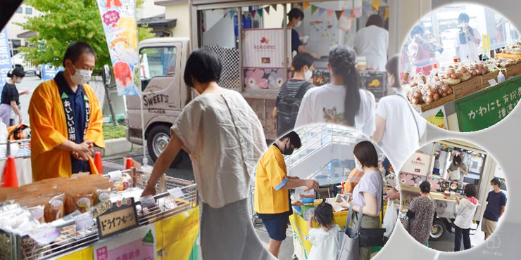 生産農家さんから直接話を聞き賑わいを見せるオーガニックファーマーズマルシェの画像