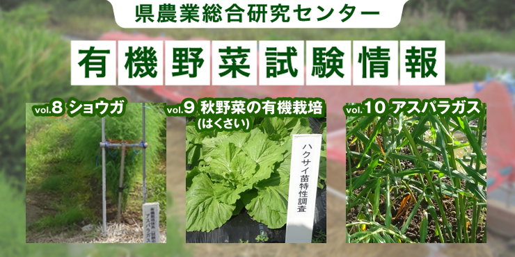 県農業総合研究センター有機野菜試験情報vol.8~10